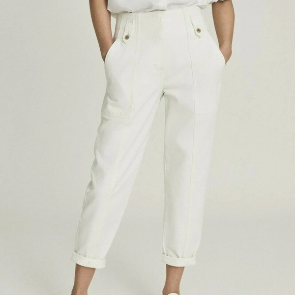 NWT Size 4 Reiss White Pants - Picture 5 of 5